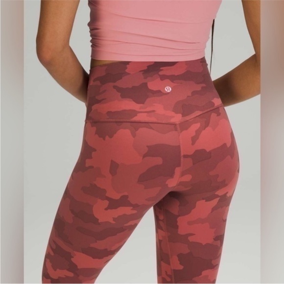 Lululemon Align Crop *21" Heritage 365 Camo Brier Rose Multi size 10 - Picture 2 of 11